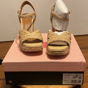 New in the box Kate Spade disco raffia size 10 ladies